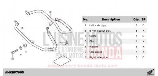 KIT,SIDE PIPE ADV750R de 2024